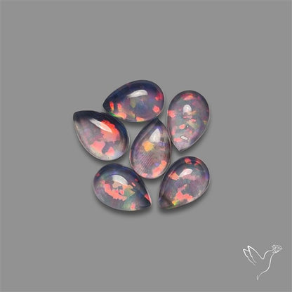 Pink Gilson Opal Doublets with Quartz Lot