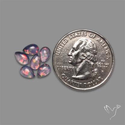 Pink Gilson Opal Doublets with Quartz Lot