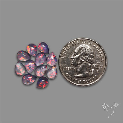 Pink Gilson Opal Doublets with Quartz Lot