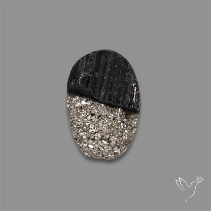 Pyrite And Black Tourmaline Intarcia Druzy