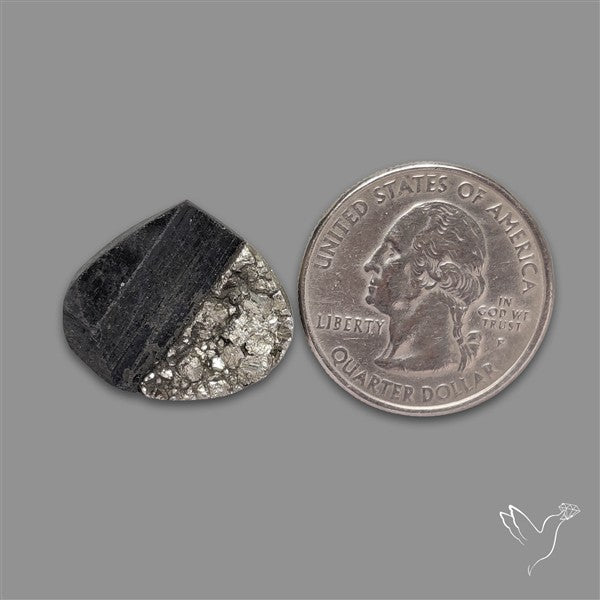 Pyrite And Black Tourmaline Intarcia Druzy