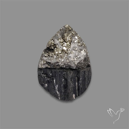 Pyrite And Black Tourmaline Intarcia Druzy