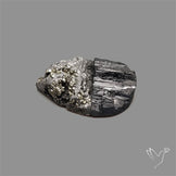 Pyrite And Black Tourmaline Intarcia Druzy