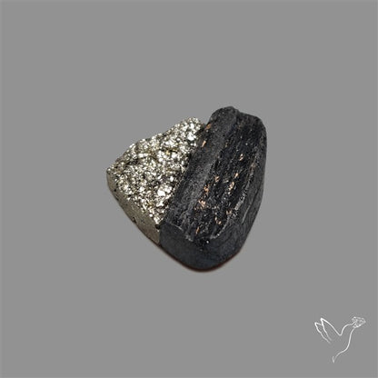 Pyrite And Black Tourmaline Intarcia Druzy