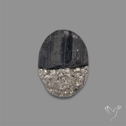 Pyrite And Black Tourmaline Intarcia Druzy