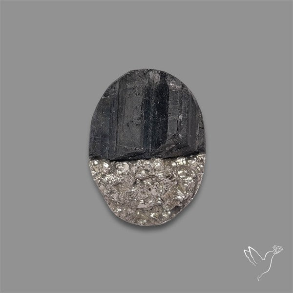 Pyrite And Black Tourmaline Intarcia Druzy