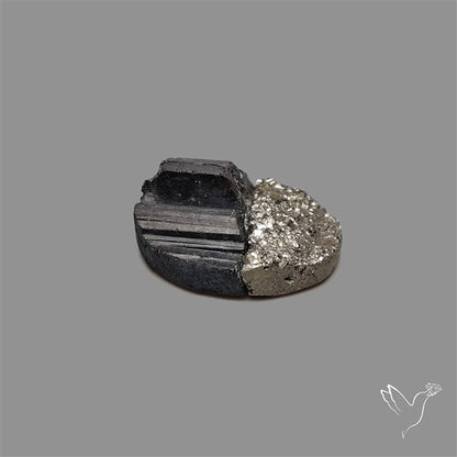 Pyrite And Black Tourmaline Intarcia Druzy
