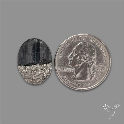 Pyrite And Black Tourmaline Intarcia Druzy