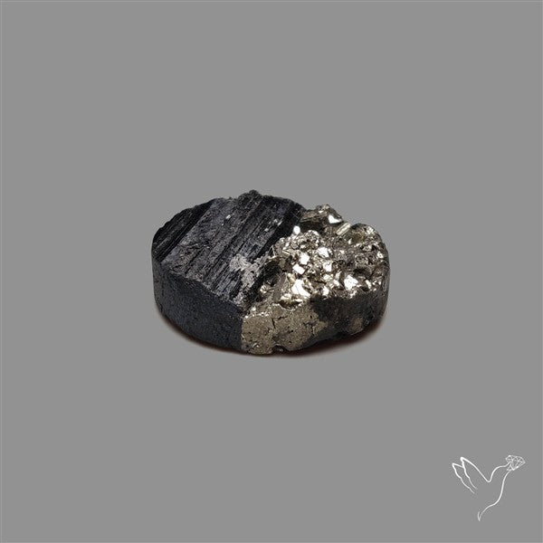 Pyrite And Black Tourmaline Intarcia Druzy