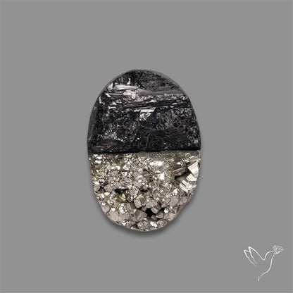 Pyrite And Black Tourmaline Intarcia Druzy