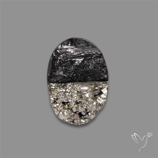 Pyrite And Black Tourmaline Intarcia Druzy