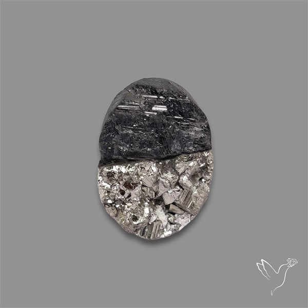 Pyrite And Black Tourmaline Intarcia Druzy
