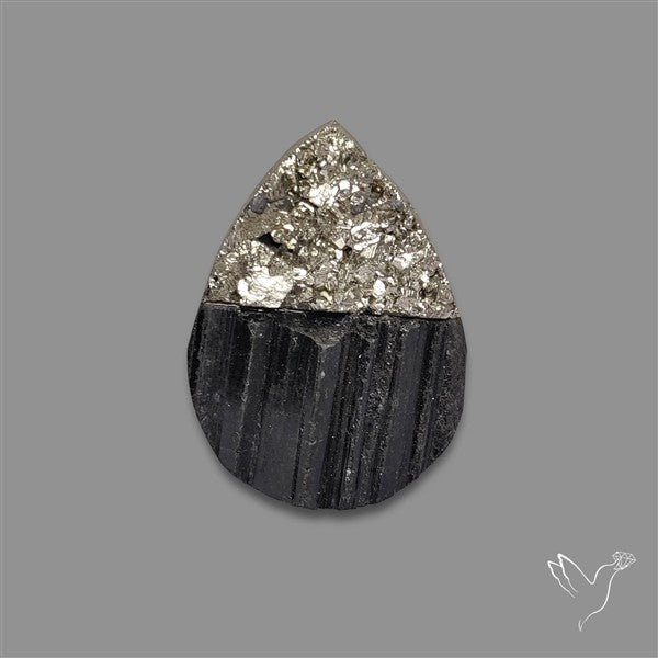 Pyrite And Black Tourmaline Intarcia Druzy