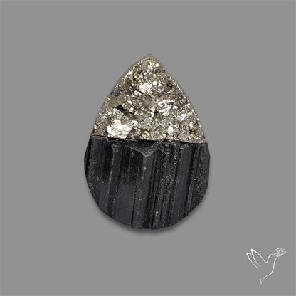 Pyrite And Black Tourmaline Intarcia Druzy