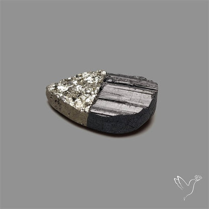 Pyrite And Black Tourmaline Intarcia Druzy