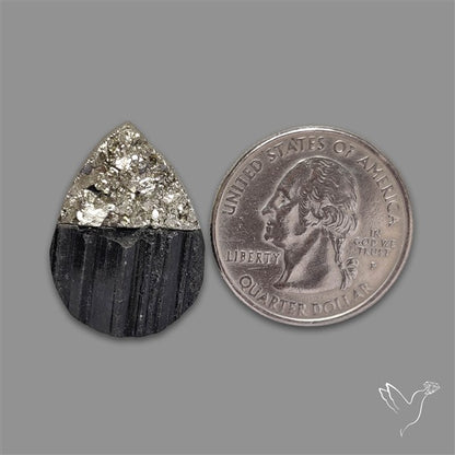 Pyrite And Black Tourmaline Intarcia Druzy