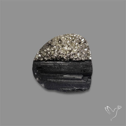 Pyrite And Black Tourmaline Intarcia Druzy