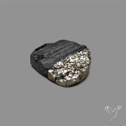 Pyrite And Black Tourmaline Intarcia Druzy