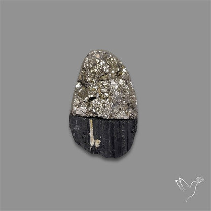 Pyrite And Black Tourmaline Intarcia Druzy