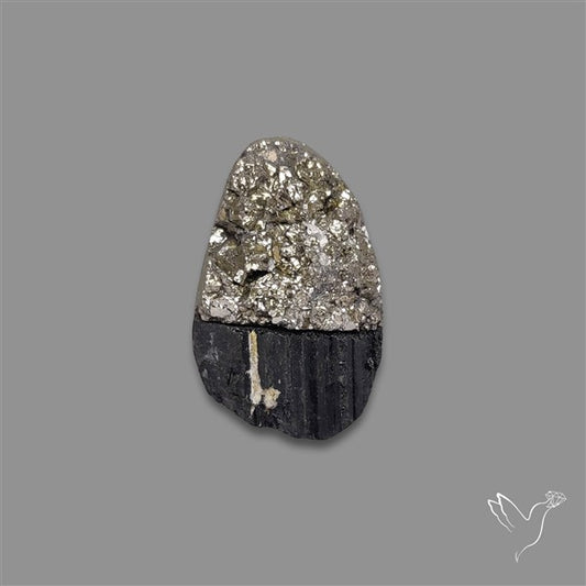 Pyrite And Black Tourmaline Intarcia Druzy