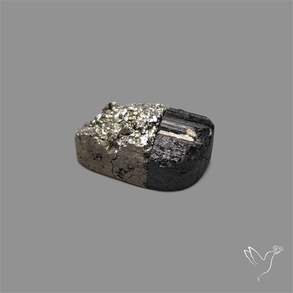 Pyrite And Black Tourmaline Intarcia Druzy