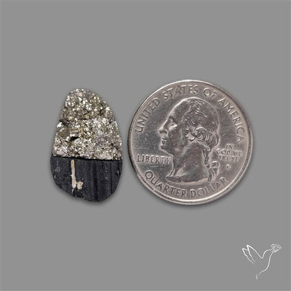 Pyrite And Black Tourmaline Intarcia Druzy