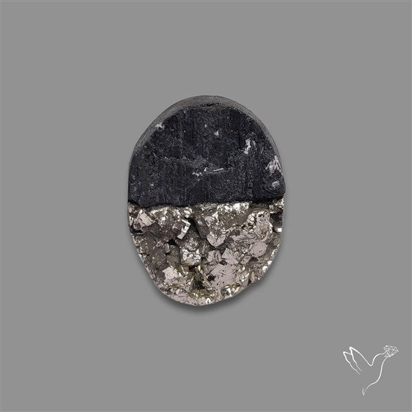 Pyrite And Black Tourmaline Intarcia Druzy