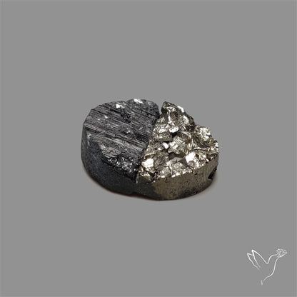 Pyrite And Black Tourmaline Intarcia Druzy