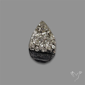 Pyrite And Black Tourmaline Intarcia Druzy