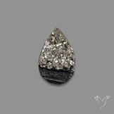 Pyrite And Black Tourmaline Intarcia Druzy