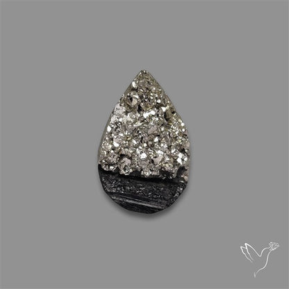 Pyrite And Black Tourmaline Intarcia Druzy