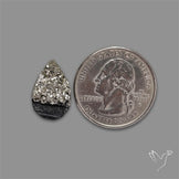 Pyrite And Black Tourmaline Intarcia Druzy