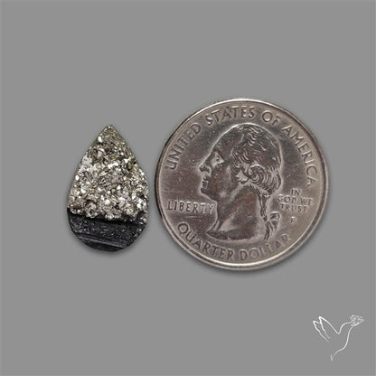 Pyrite And Black Tourmaline Intarcia Druzy