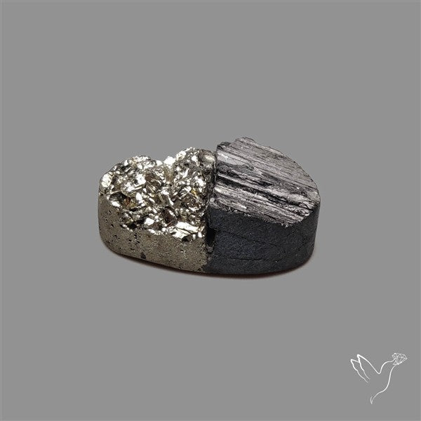 Pyrite And Black Tourmaline Intarcia Druzy