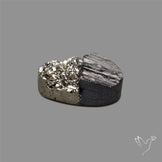 Pyrite And Black Tourmaline Intarcia Druzy