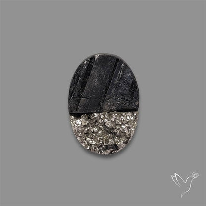 Pyrite And Black Tourmaline Intarcia Druzy
