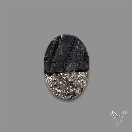 Pyrite And Black Tourmaline Intarcia Druzy