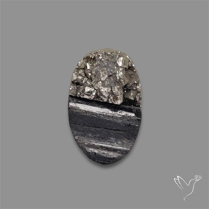 Pyrite And Black Tourmaline Intarcia Druzy