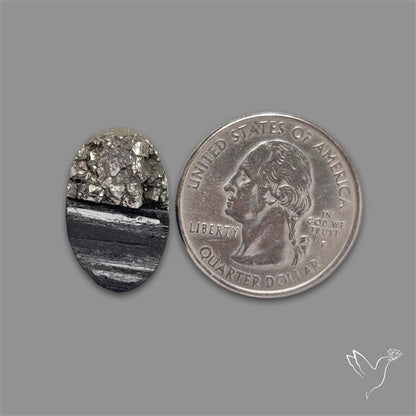 Pyrite And Black Tourmaline Intarcia Druzy