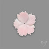 Pink Conch Shell Floral Carving (not flat backed)
