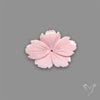 Pink Conch Shell Floral Carving (not flat backed)