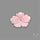 Pink Conch Shell Floral Carving (not flat backed)