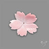 Pink Conch Shell Floral Carving (not flat backed)