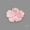 Pink Conch Shell Floral Carving (not flat backed)