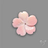 Pink Conch Shell Floral Carving (not flat backed)