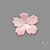 Pink Conch Shell Floral Carving (not flat backed)