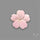 Pink Conch Shell Floral Carving (not flat backed)