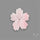 Pink Conch Shell Floral Carving (not flat backed)