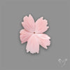 Pink Conch Shell Floral Carving (not flat backed)