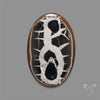 Black Septarian Fossil Cabochon